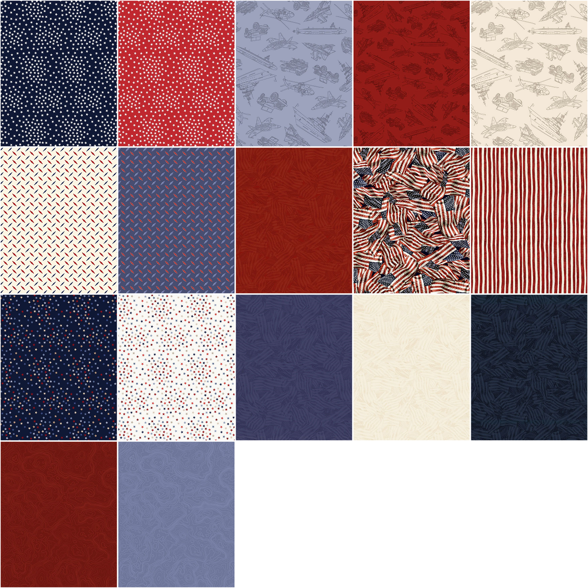 Timeless Treasures - Path To Freedom - 40 2.5" Strips/Jelly Roll