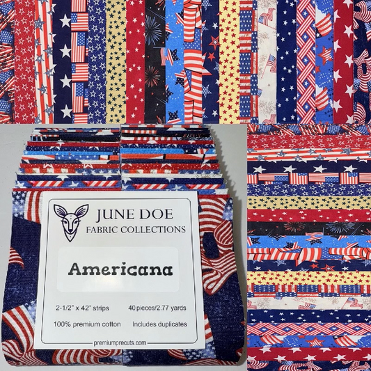 June Doe Fabric Collections - Americana - 40-Strip Pack