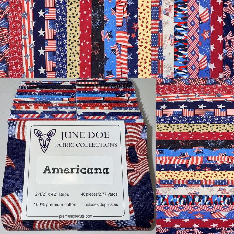 June Doe Fabric Collections - Americana - 40-Strip Pack