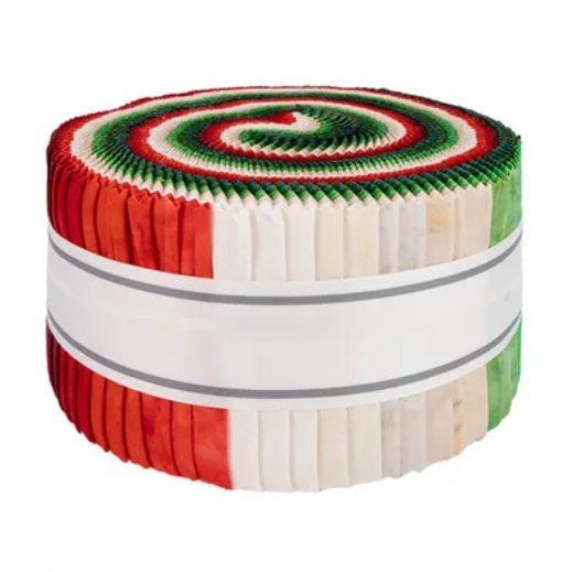 Robert Kaufman Artisan Batiks: Prisma Dyes Holiday Roll-up - 40 Total Strips