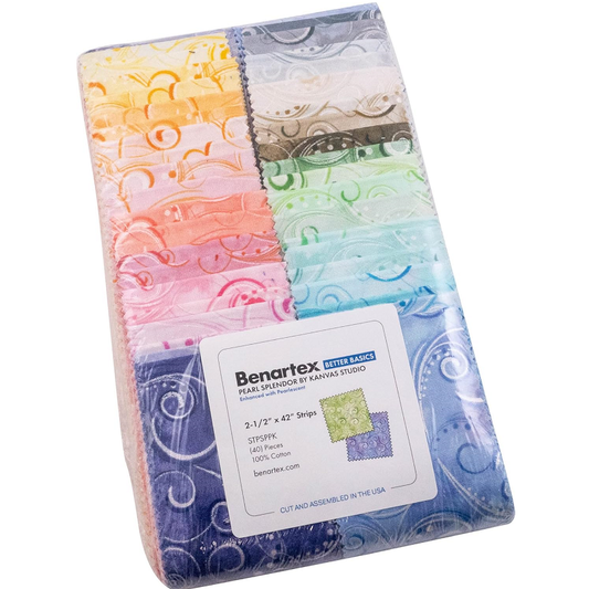Benartex Pearl Splendor Strip-pies - 40 2.5" Strips