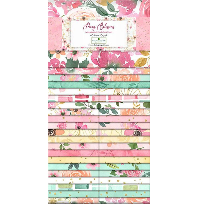 Wilmington Prints - 40 Karat Crystals - Peony Blossoms