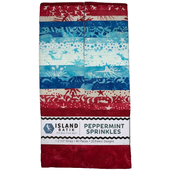 Island Batik - Peppermint Sprinkles - 20 Fabrics, 40 Total Strips