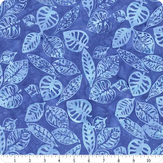 Anthology Batiks "Periwinkle Glow" Half-yard Bundle - 10 Fabrics, 5 Total Yards