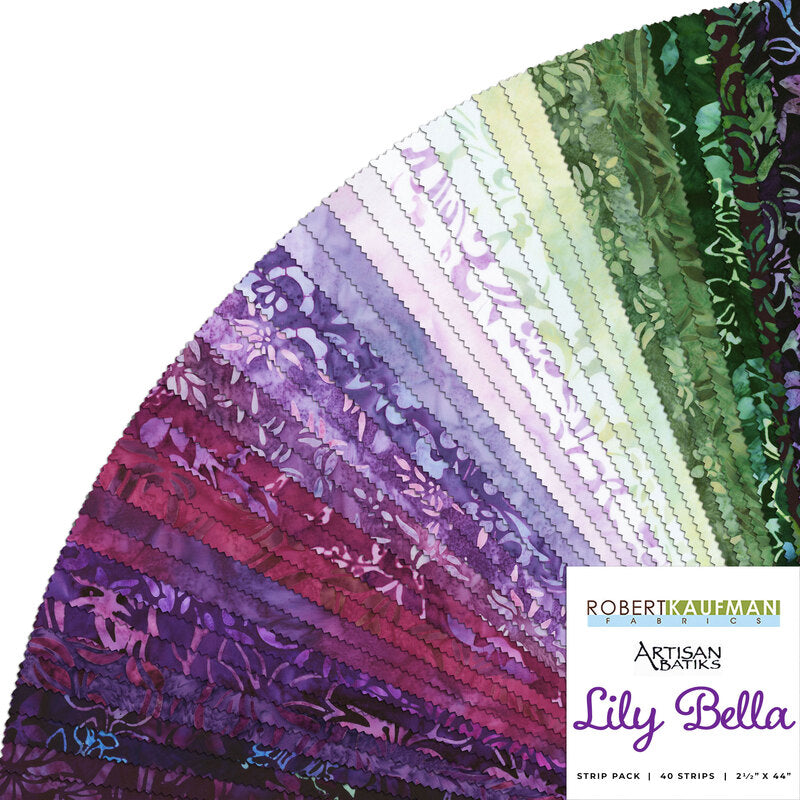 Robert Kaufman Artisan Batiks: Lily Bella Roll-up - 40 Total Strips