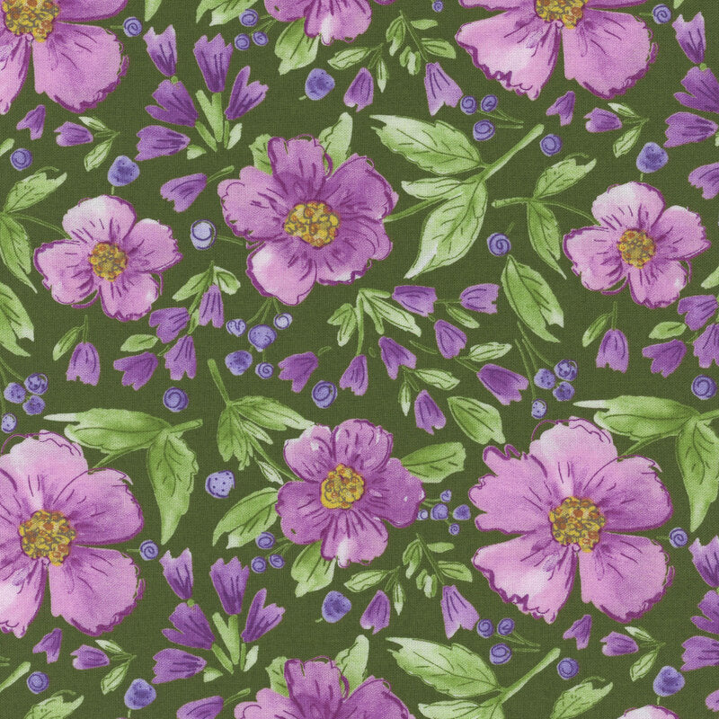 Riley Blake "Plum Petals" Half-yard Bundle - 10 Fabrics, 5 Total Yards