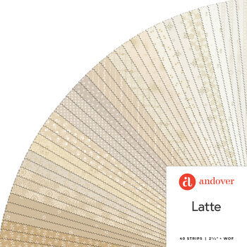 Andover/Makower UK - Latte Double Scoops - 40 2.5" Strips