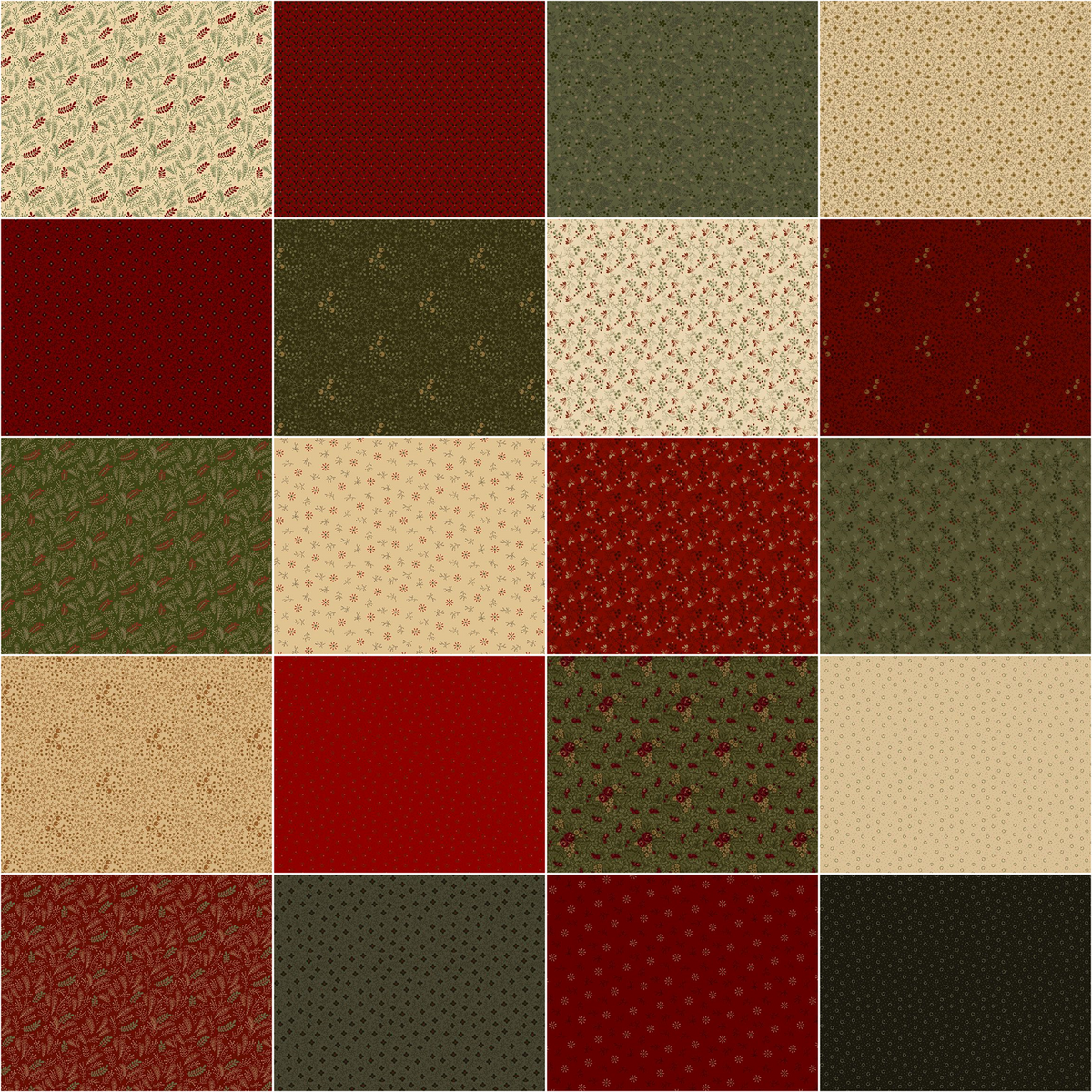 Marcus Fabrics - Pineberry Lane by Pam Buda - 40 2.5" Strips