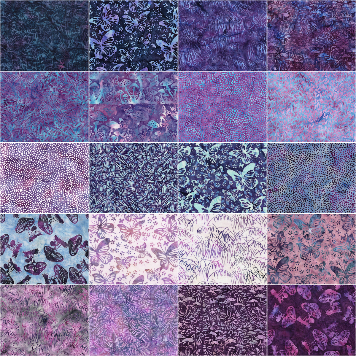 Island Batik - Pixie Patch - 20 Fabrics, 40 Total Strips