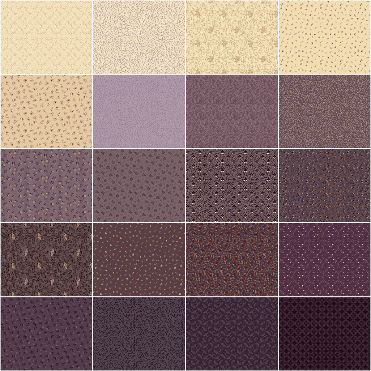 Marcus Fabrics - Plumberry Farm - 40 2.5" Strips