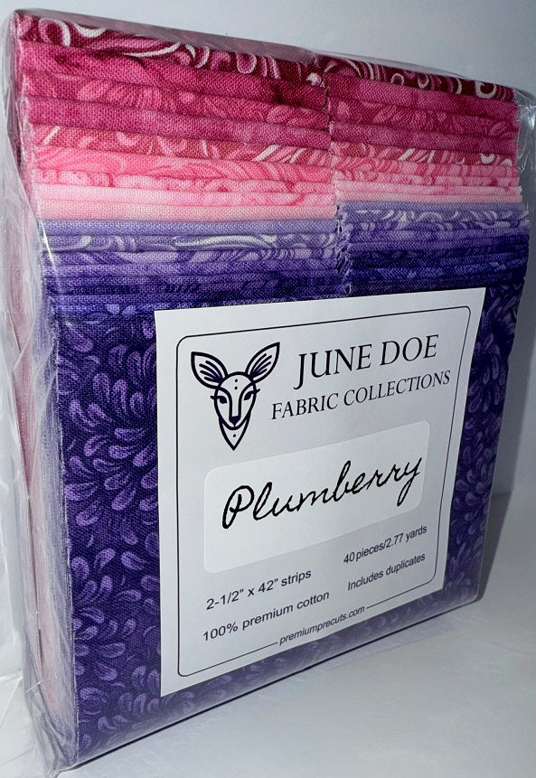 June Doe Fabric Collections - Plumberry - 40-Strip Pack
