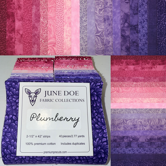 June Doe Fabric Collections - Plumberry - 40-Strip Pack