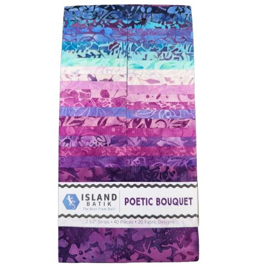 Island Batik - Poetic Bouquet - 20 Fabrics, 40 Total Strips