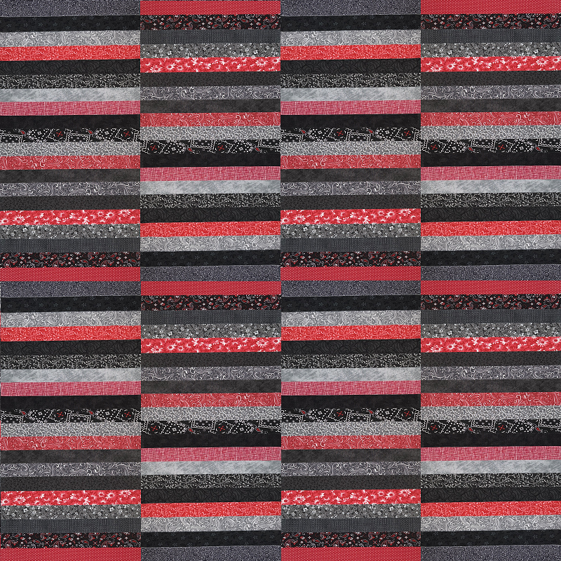 2.5" Jelly Roll Strips - June Doe Fabric Collections - Pop Of Red - 40-Strip Pack