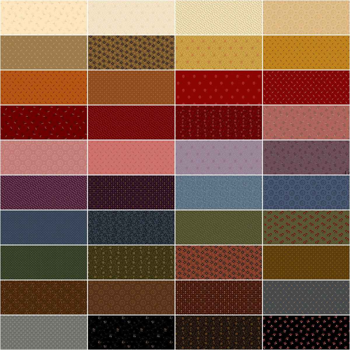 Marcus Fabrics - Prairie Dry Goods II By Pam Buda - 40 2.5" Strips