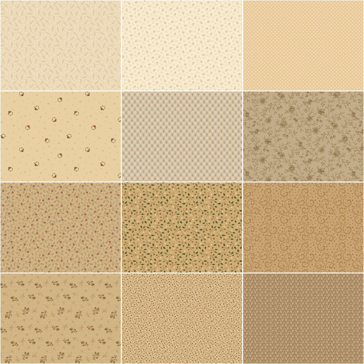 Marcus Fabrics - Prairie Backgrounds II - 40 2.5" Strips