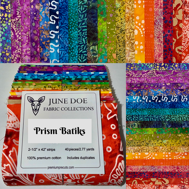 June Doe Fabric Collections - Prism Batiks - 40-Strip Pack