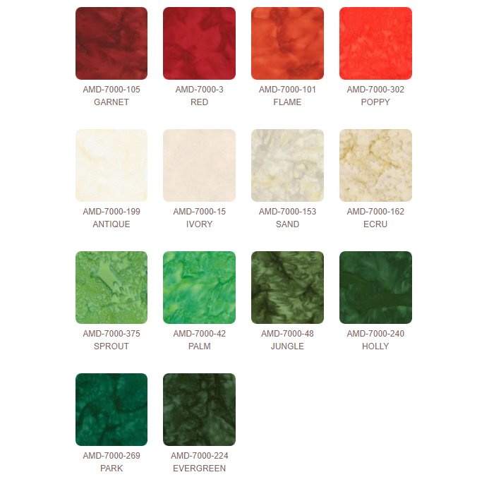Robert Kaufman Artisan Batiks: Prisma Dyes Holiday Roll-up - 40 Total Strips