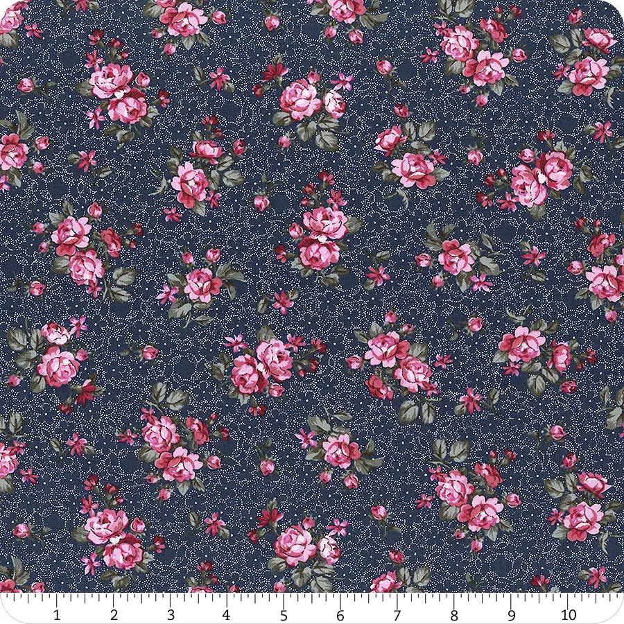 (3.5 yd) Benartex Promise Me Mom's Favorite Blue 13557P-50 (Pearlized)