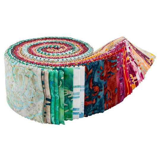Riley Blake Expressions Batiks "Sunset And Island Breeze" Places You'll Go - 40 Strip Rolie Polie