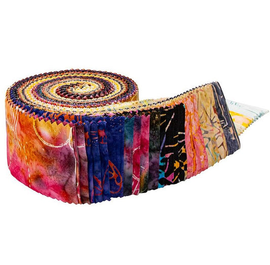 Riley Blake Expressions Batiks "Groovy Town" Places You'll Go - 40 Strip Rolie Polie