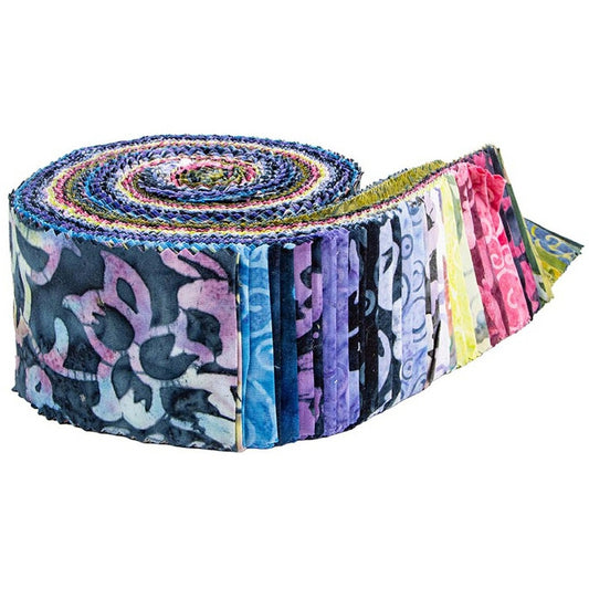 Riley Blake Radiant Flourish Expressions Batiks - 40 Strip Rolie Polie