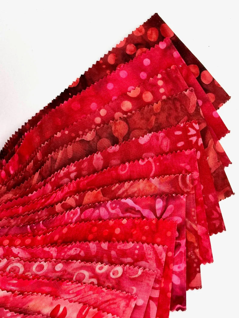 Maywood Studio - Java Batiks - Red 2 - 40 Strips – JellyRollFabric.net