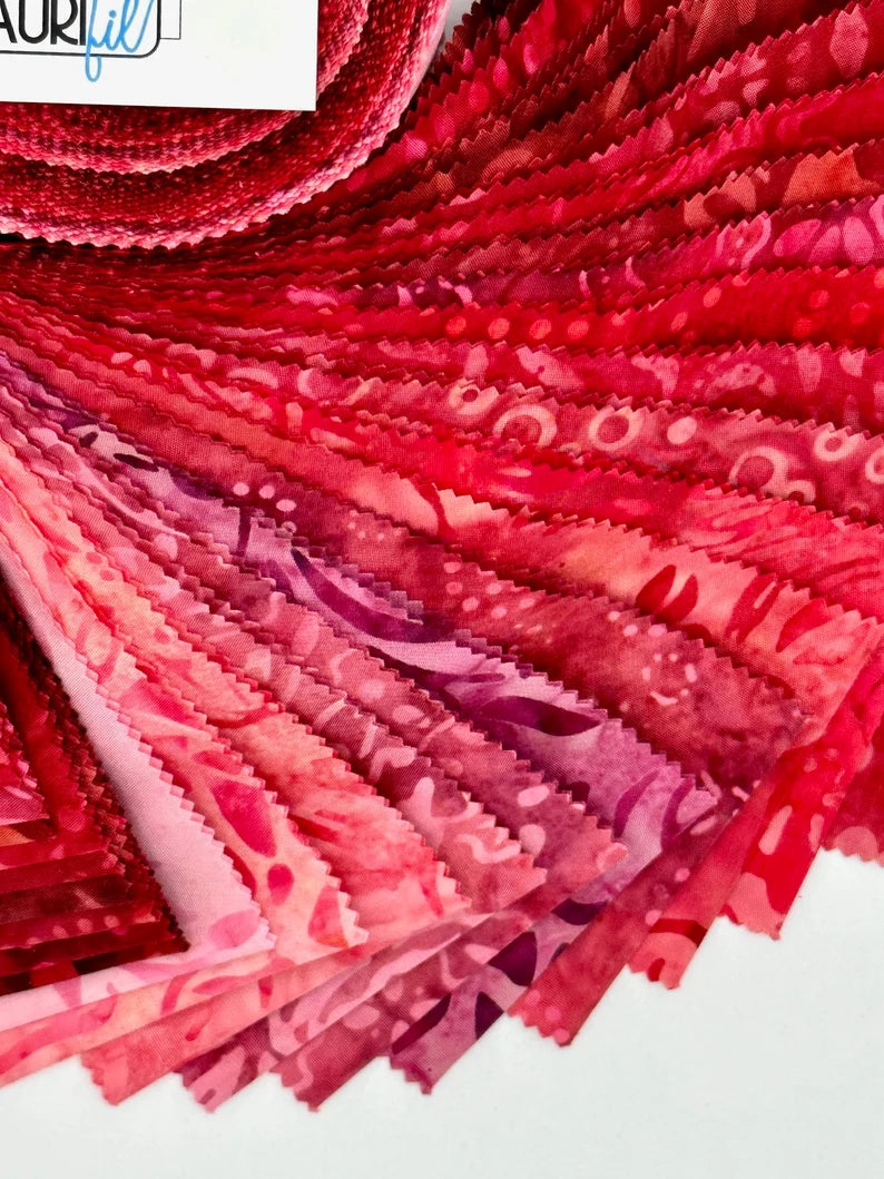 Maywood Studio - Java Batiks - Red 2 - 40 Strips – JellyRollFabric.net