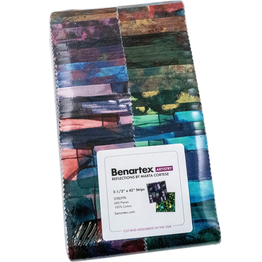 Benartex Artistry - Reflections Strip-pies - 40 2.5" Strips Pack