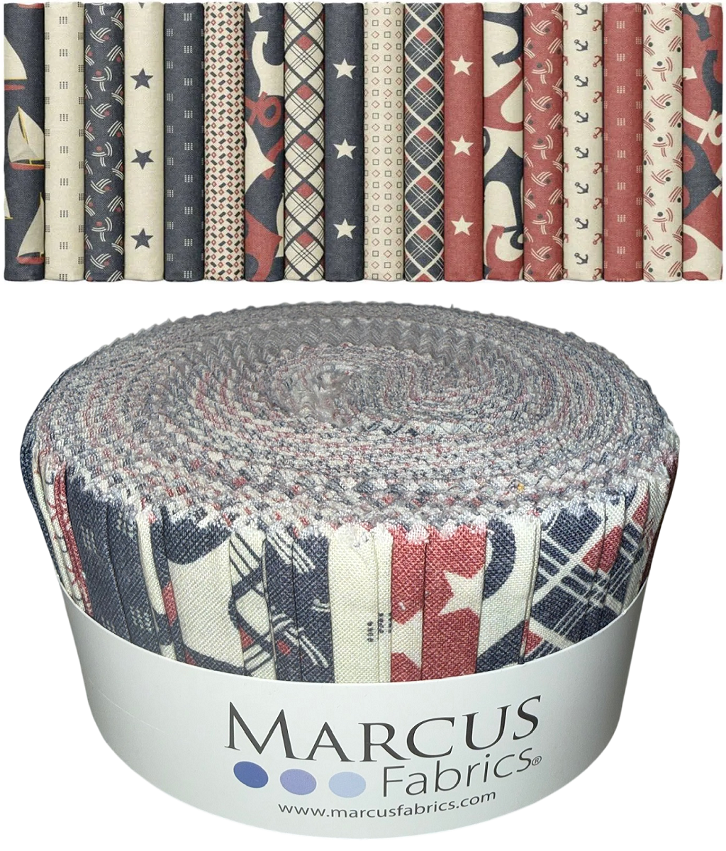 Marcus Fabrics - Regatta by Dierdre Coughlin - 40 2.5" Strips/Jelly Roll