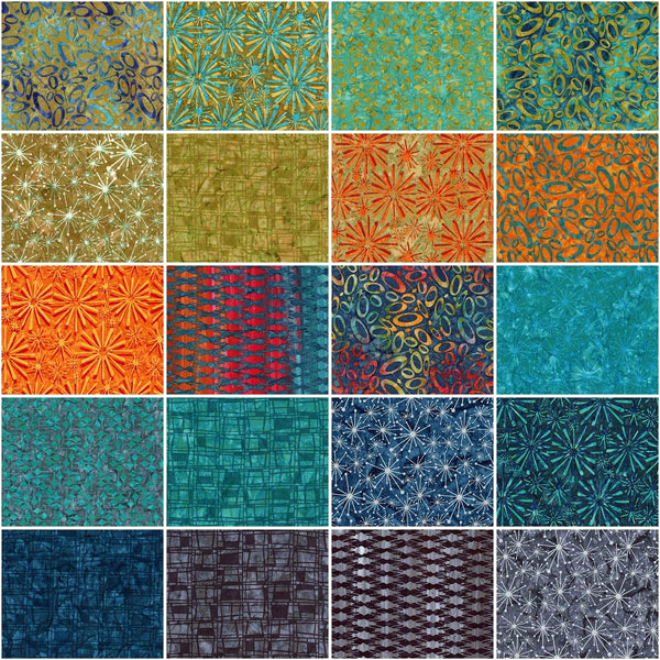 Retro Rival Riley Blake Retro Revival Expressions Batiks - 40 Strip Rolie Polie ...