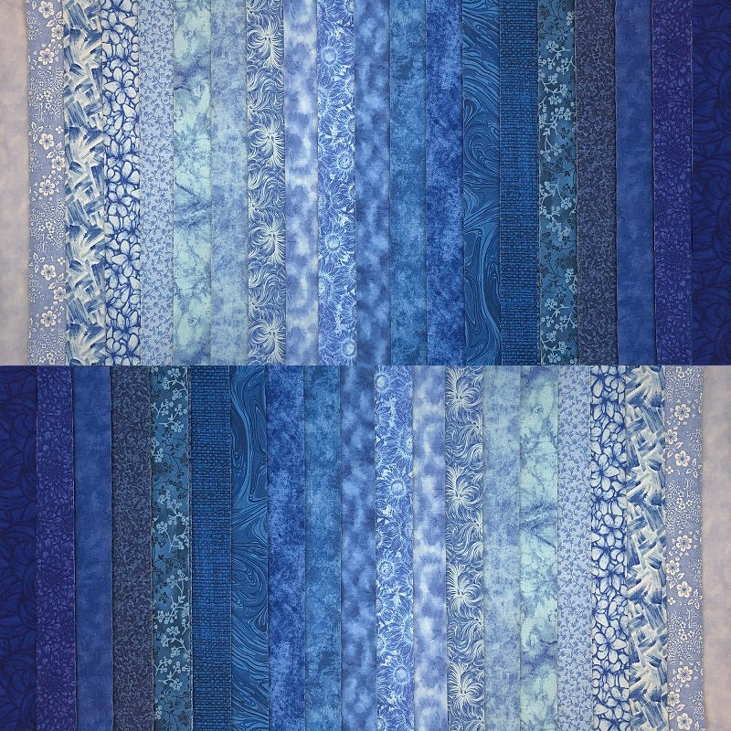 June Doe Fabric Collections - Rhapsody In Blue - 40-Strip Pack