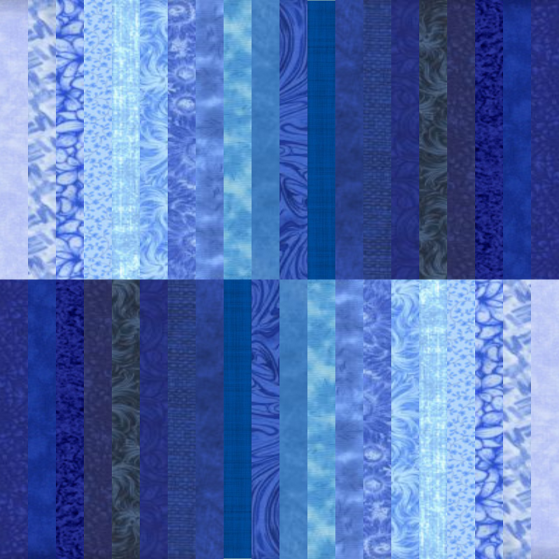 June Doe Fabric Collections - Rhapsody In Blue - 40-Strip Pack