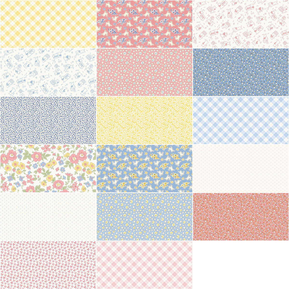 Marcus Fabrics - Aunt Grace Rock My Baby by Judie Rothermel - 40 2.5" Strips/Jelly Roll
