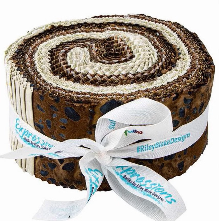 Riley Blake Rocky Mountain (Elementals Terrazzo) Batiks - 40 Strip Rolie Polie