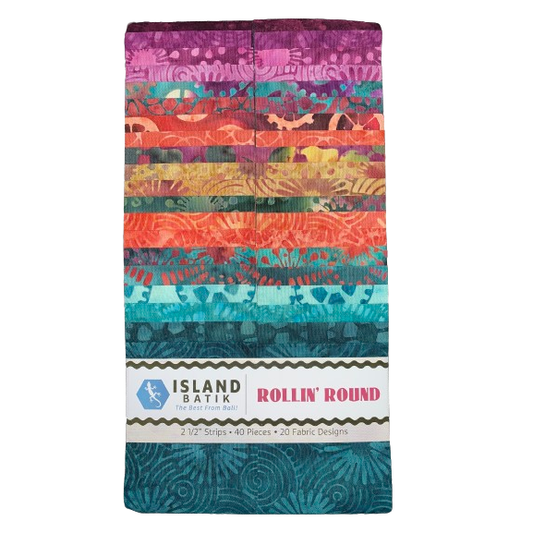 Island Batik - Rollin' Round - 20 Fabrics, 40 Total Strips