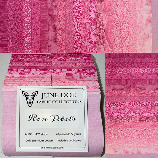 June Doe Fabric Collections - Rose Petals - 40-Strip Pack