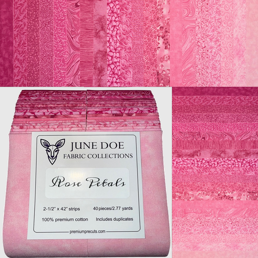 June Doe Fabric Collections - Rose Petals - 40-Strip Pack