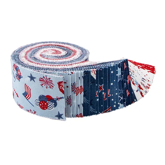 Riley Blake Stars & Stripes Forever - 40 Strip Rolie Polie