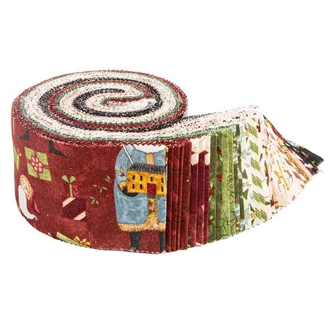 Riley Blake Naughty Or Nice - 40 Strip Rolie Polie