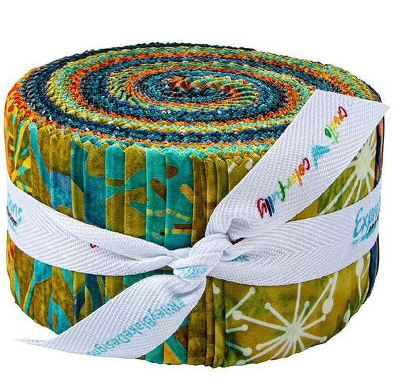 Riley Blake Retro Revival Expressions Batiks - 40 Strip Rolie Polie