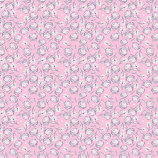 (5 yd) Clothworks Emily 3952-42 Pink Classic Floral