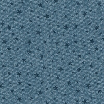 (4.5 yd) Benartex Winter Forest Wooly Stars Blue 16005-55