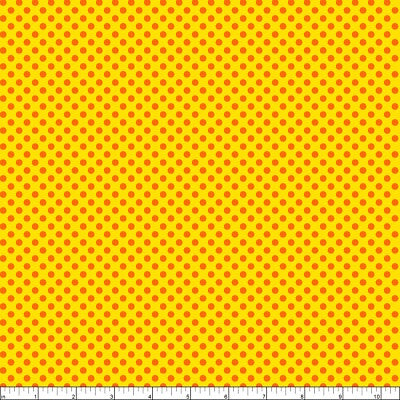 (4 yd) Benartex Safari Fun 16016-32 Random Dots Yellow/Orange