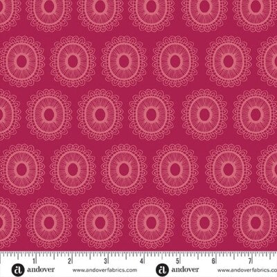 (2 yd) Andover/Makower UK Winged Garden Radiant Revival 1071-E
