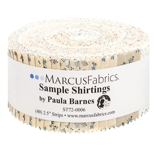 Marcus Fabrics - Sample Shirtings By Paula Barnes - 40 2.5" Strips