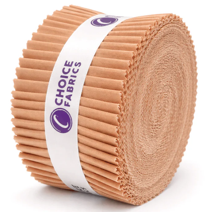 Choice Fabrics Supreme Solids Jelly Roll - Sand - 40 Strips