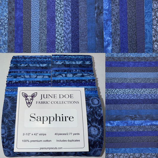 June Doe Fabric Collections - Sapphire - 40-Strip Pack