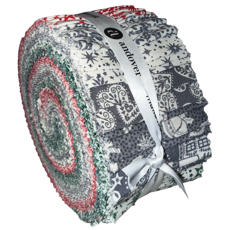 Andover/Makower UK - Scandi Double Scoops - 40 2.5" Strips