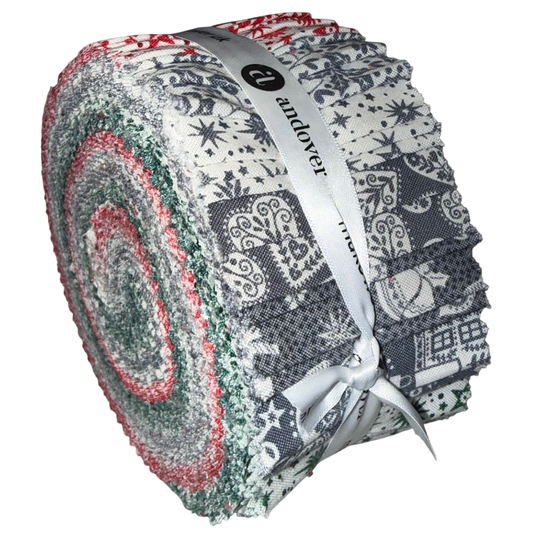 Andover/Makower UK - Scandi Double Scoops - 40 2.5" Strips